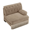 Modern European furniture - Camel Velvet Right Arm Modular Sofa - www.oroa.com