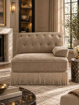 Modern European furniture - Camel Velvet Right Arm Modular Sofa - www.oroa.com