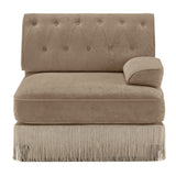 Modern European furniture - Camel Velvet Right Arm Modular Sofa - www.oroa.com