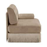 Modern European furniture - Camel Velvet Right Arm Modular Sofa - www.oroa.com