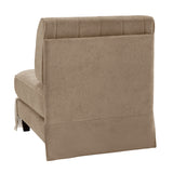 Camel Velvet Armless Modular Sofa | OROA