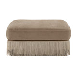 Camel Velvet Ottoman | OROA