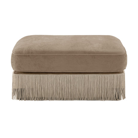 Modern European furniture - Camel Velvet Ottoman - www.oroa.com