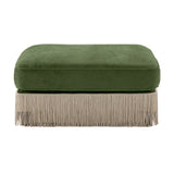 Green Velvet Ottoman | OROA