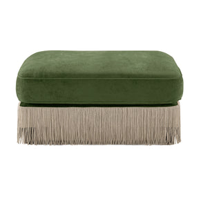 Green Velvet Ottoman - OROA - view 1