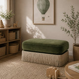 Green Velvet Ottoman | OROA