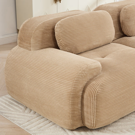Corduroy U-Shaped Modular Sofa | OROA