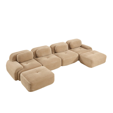 Corduroy U-Shaped Modular Sofa | OROA