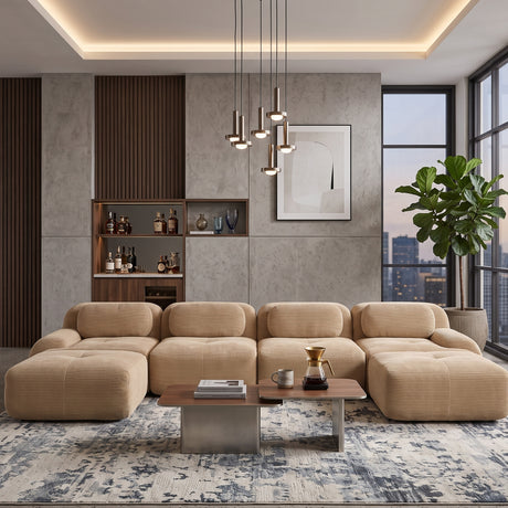 A modern beige sectional sofa - oroa.com