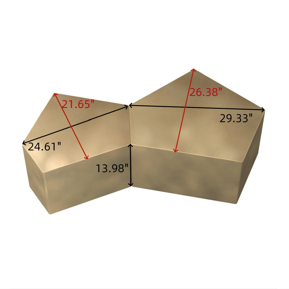 Modern European furniture - Irregular Pentagon Nesting Coffee Table - www.oroa.com