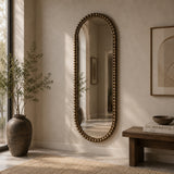 Gold Oval Retro Wall Mirror | OROA