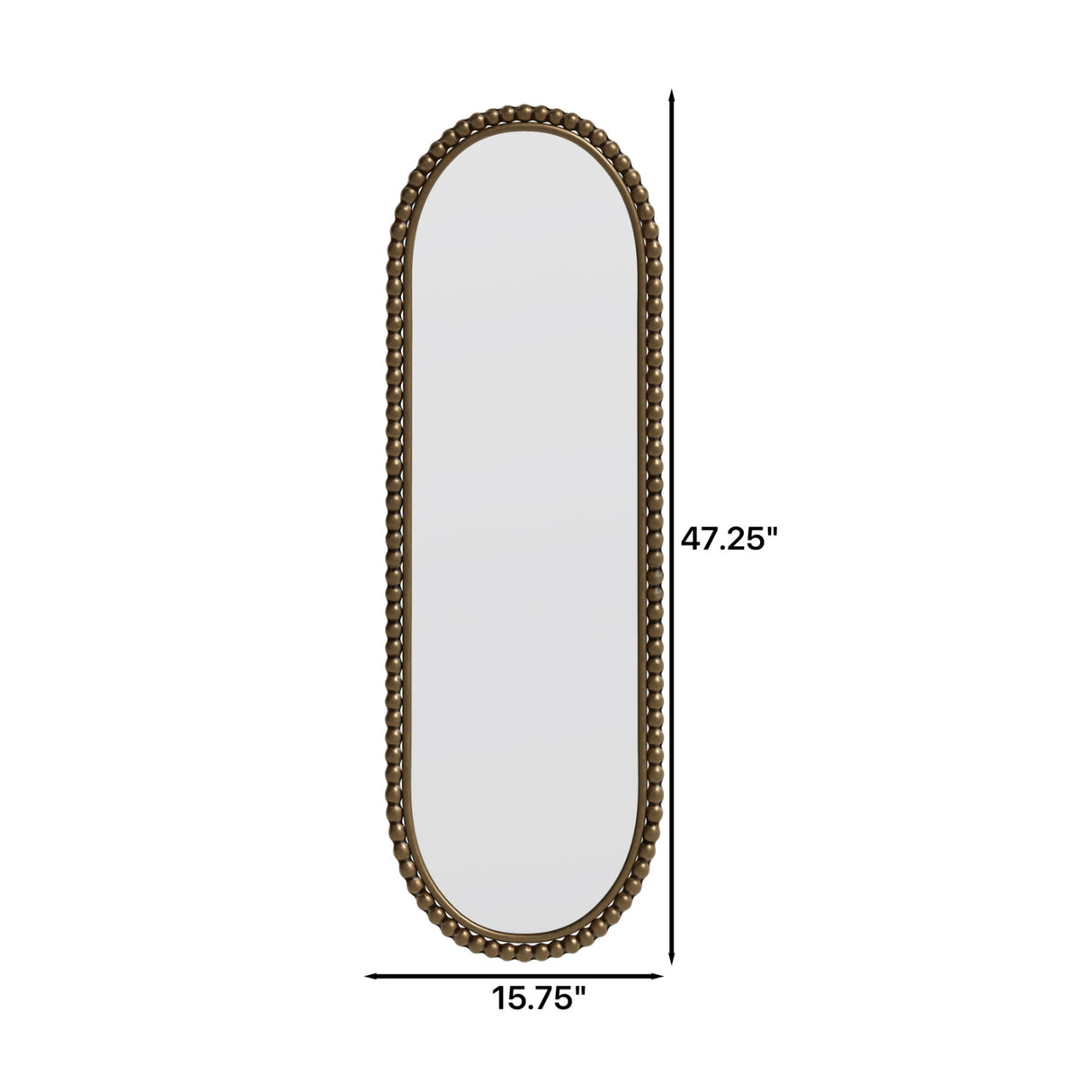 Gold Oval Retro Wall Mirror | OROA