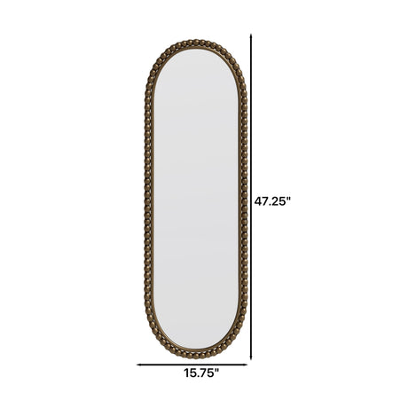 Gold Oval Retro Wall Mirror | OROA
