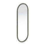 Antique Silver Oval Wall Mirror | OROA