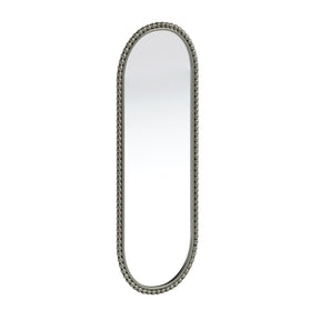 Modern European furniture - Antique Silver Oval Wall Mirror - www.oroa.com