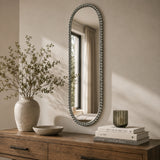 Antique Silver Oval Wall Mirror | OROA