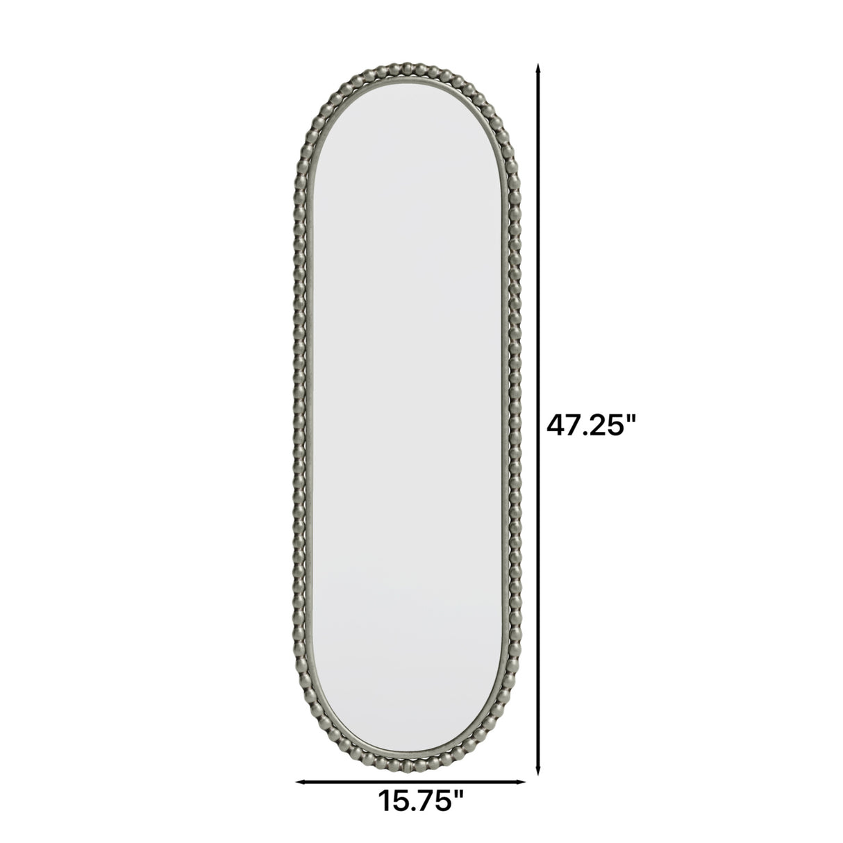 Antique Silver Oval Wall Mirror | OROA