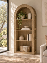 Mid Century Tall Arched Bookcase | OROA