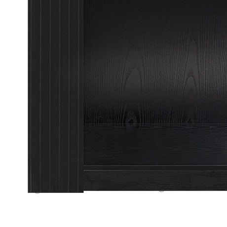 Modern European furniture - Modern Black 4-Tier Arched Bookcase - www.oroa.com