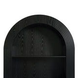 Modern Black 4-Tier Arched Bookcase | OROA