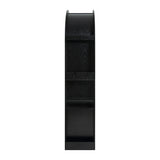 Modern Black 4-Tier Arched Bookcase | OROA
