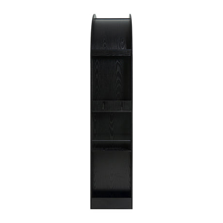 Modern European furniture - Modern Black 4-Tier Arched Bookcase - www.oroa.com