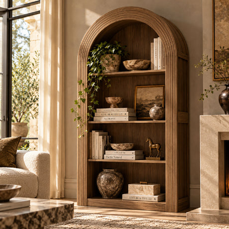 Modern 4-Tier Arched Bookcase | OROA
