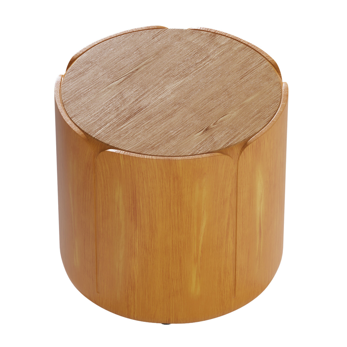Indoor/ Outdoor Modern Wood Grain Side Table | OROA