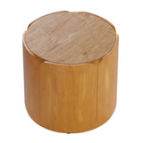 Indoor/ Outdoor Modern Wood Grain Side Table | OROA