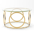 Modern Glass Round Coffee Table - OROA - view 1