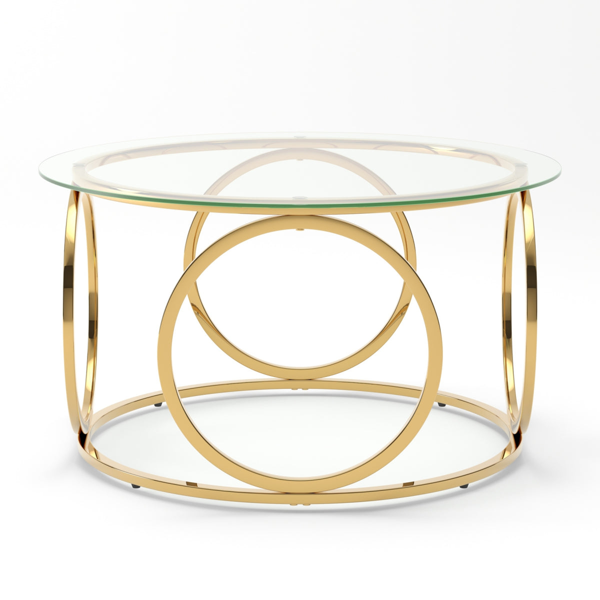 Modern Glass Round Coffee Table - OROA - view 1