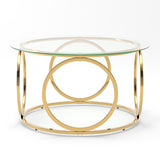 Modern Glass Round Coffee Table - OROA - view 1