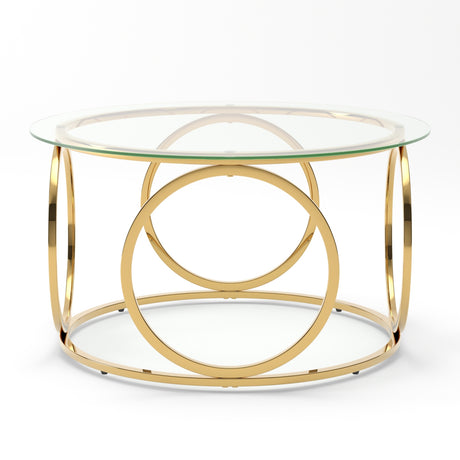 Modern Glass Round Coffee Table - OROA - view 1