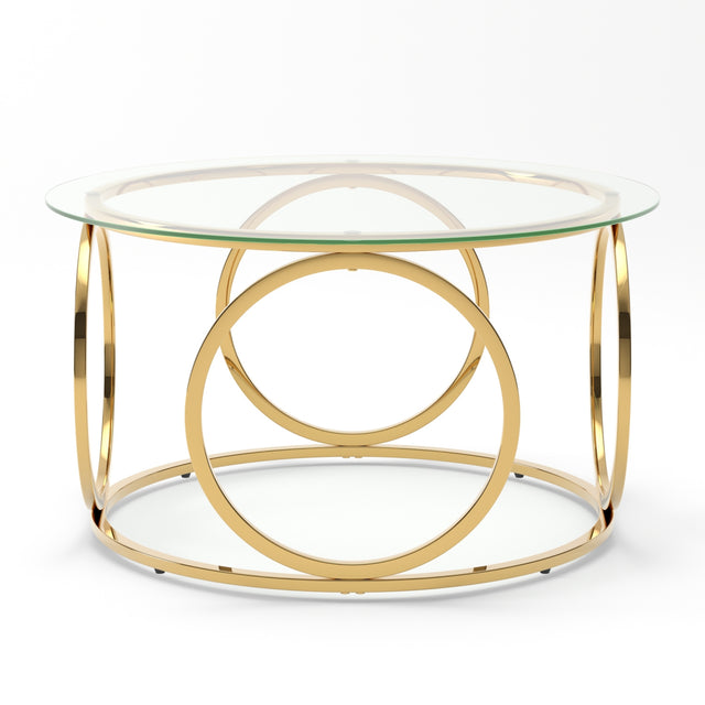 Modern Glass Round Coffee Table - OROA - view 1