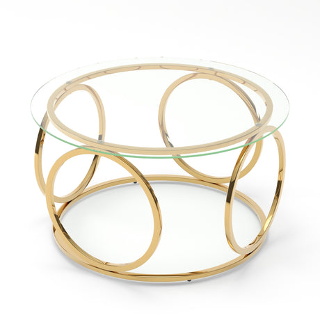 Modern Glass Round Coffee Table - OROA - view 4