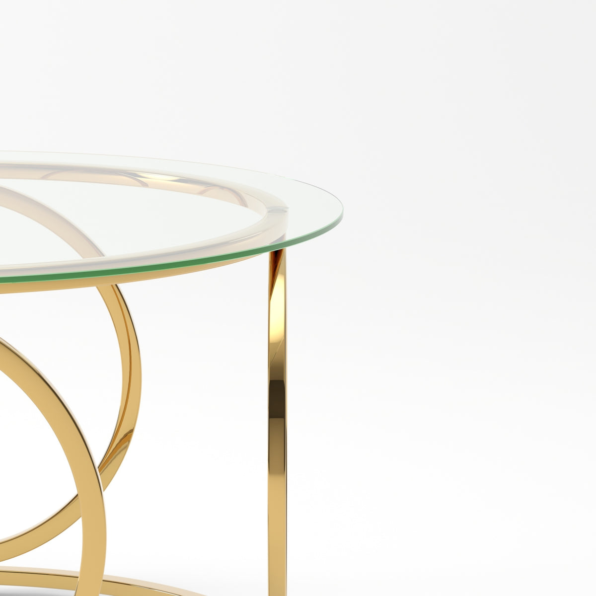Modern Glass Round Coffee Table - OROA - view 5