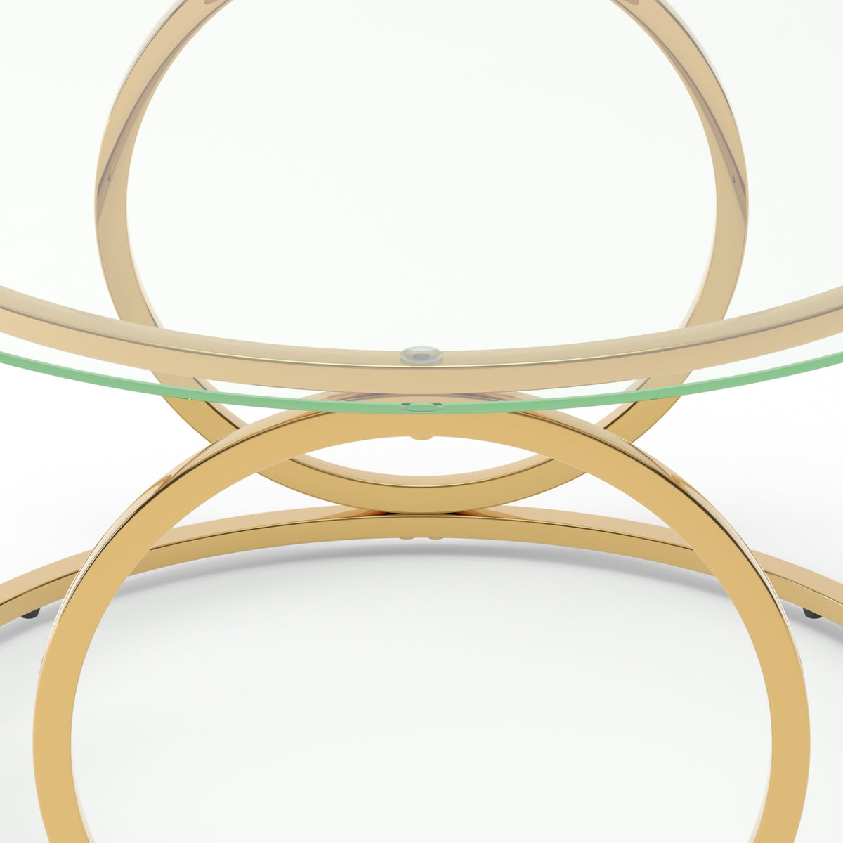 Modern Glass Round Coffee Table - OROA - view 6