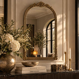 Vintage Gold Arch Relief Wall Mirror | OROA