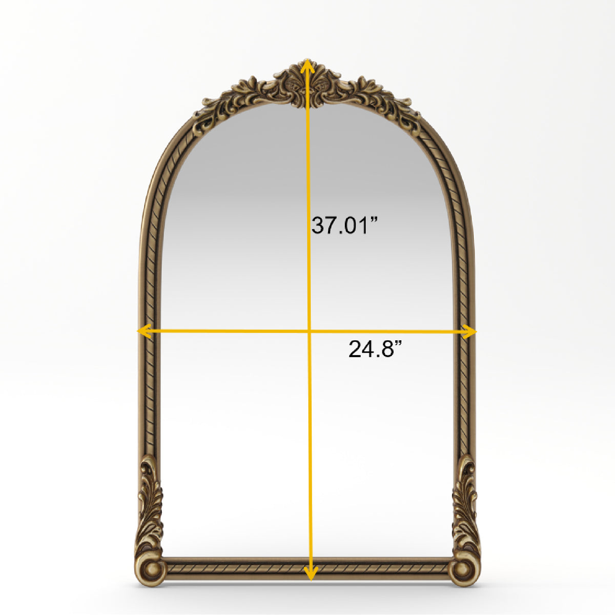 Vintage Gold Arch Relief Wall Mirror | OROA