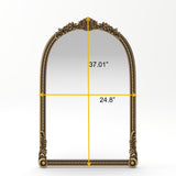 Vintage Gold Arch Relief Wall Mirror | OROA