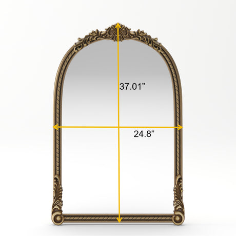 Vintage Gold Arch Relief Wall Mirror | OROA