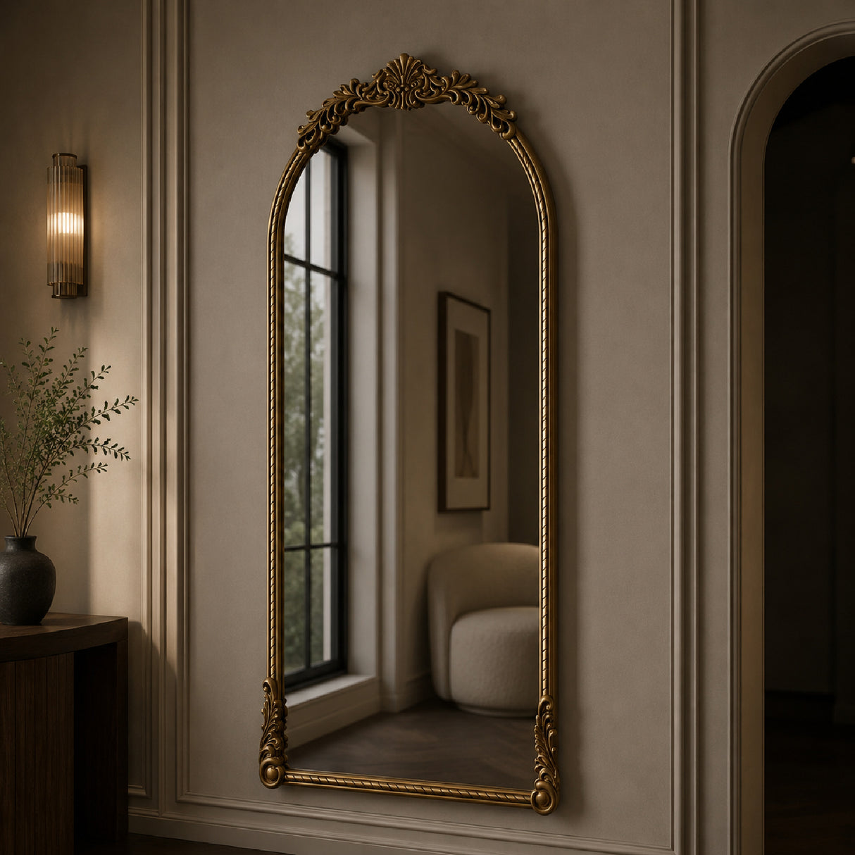 Modern European furniture - Arch Oval Vintage Wall Mirror - www.oroa.com