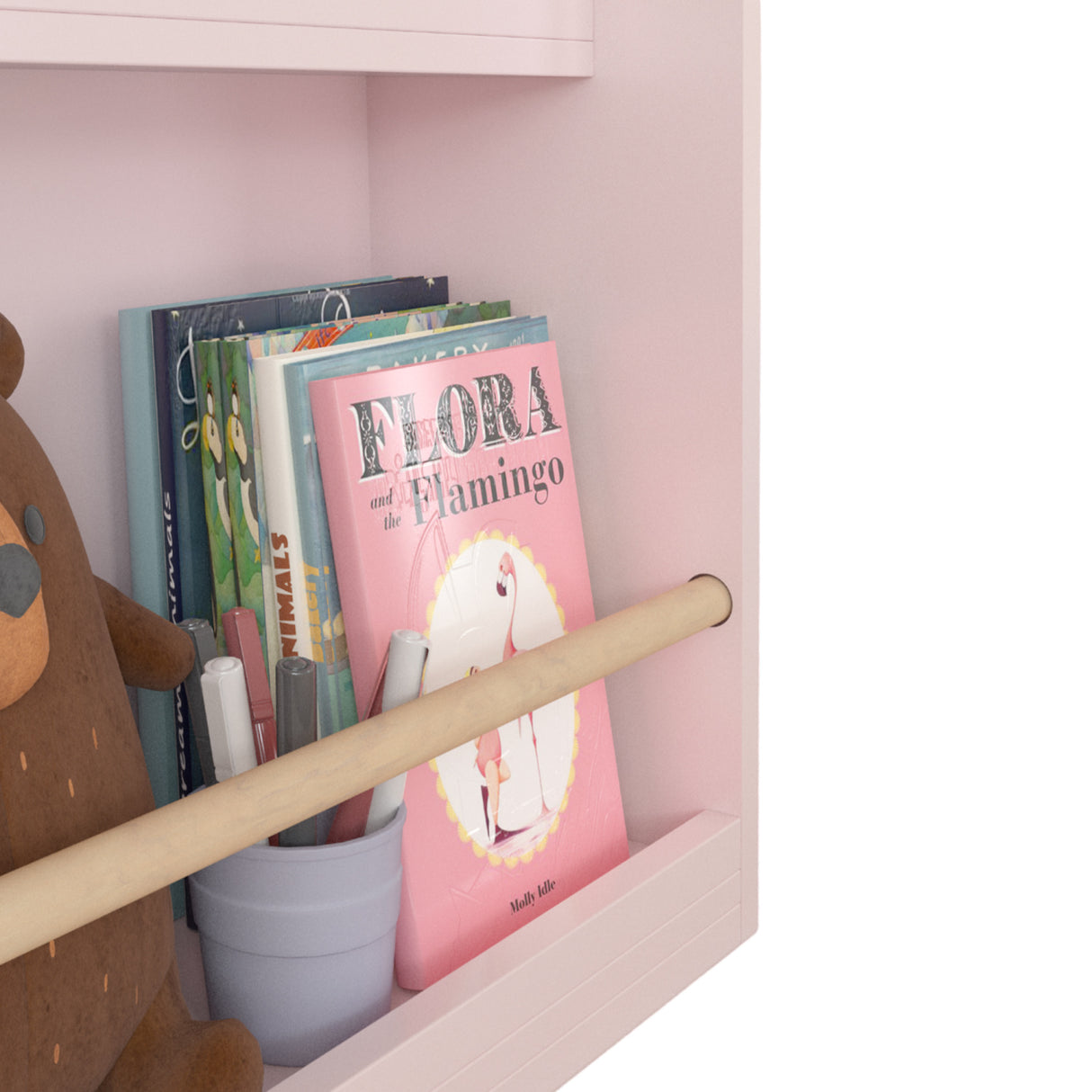 3-Tier Pink Kids Bookshelf Storage Rack | OROA Kids
