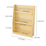 3-Tier Natural Finish Kids Bookshelf Storage Rack | OROA Kids