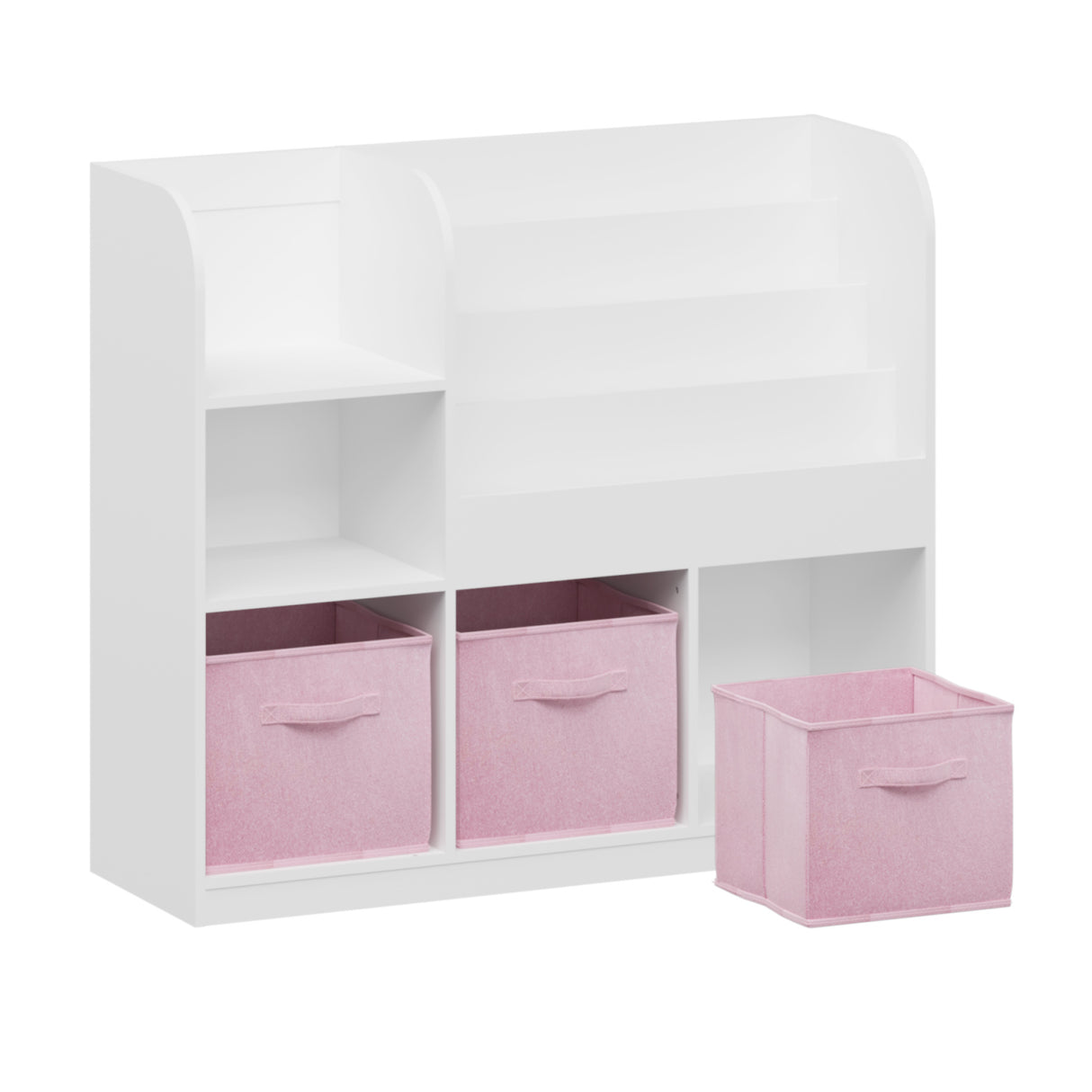 Kids Bookcase with Fabric Drawers | OROA Kids