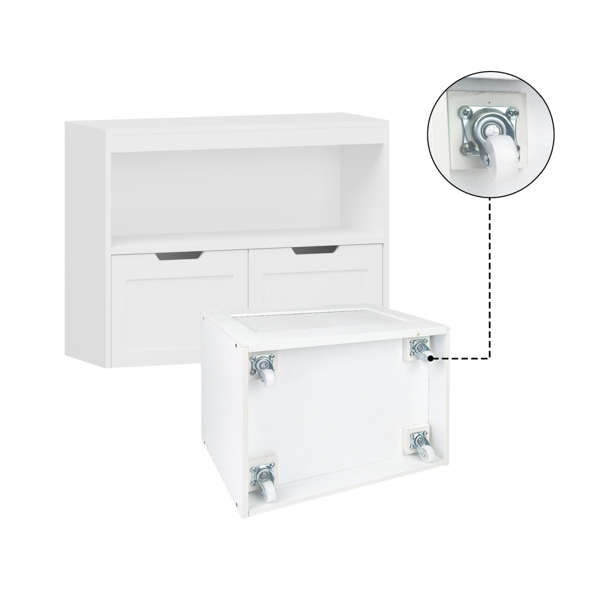 White Wooden Book an Toy Organizer | OROA Kids