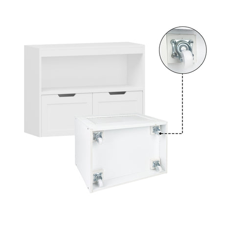 White Wooden Book an Toy Organizer | OROA Kids