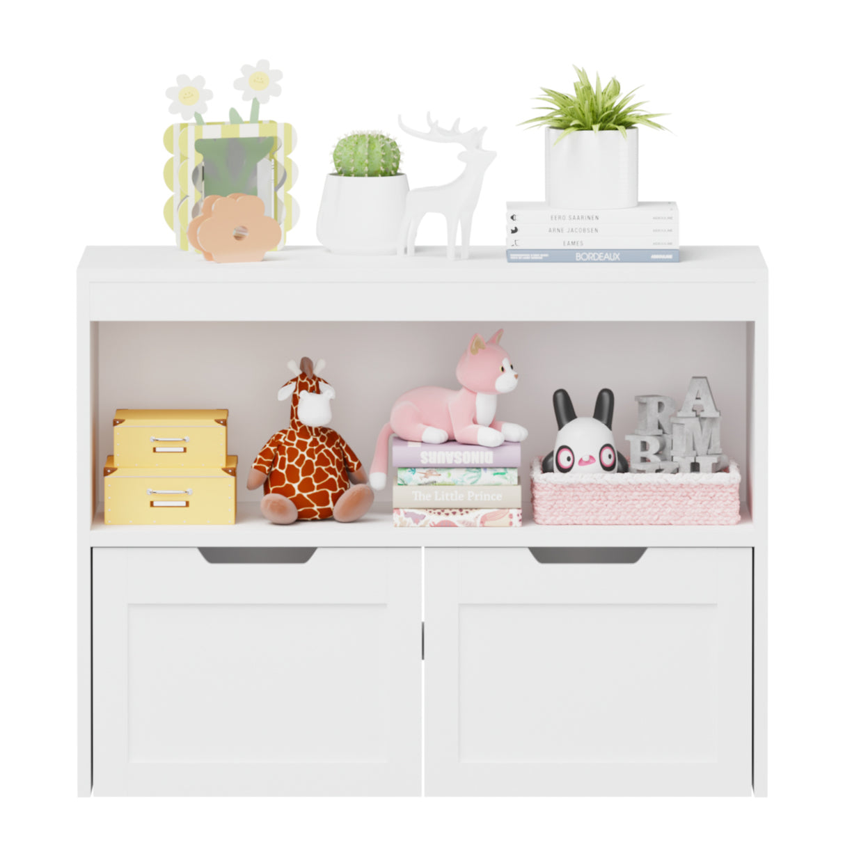 White Wooden Book an Toy Organizer | OROA Kids