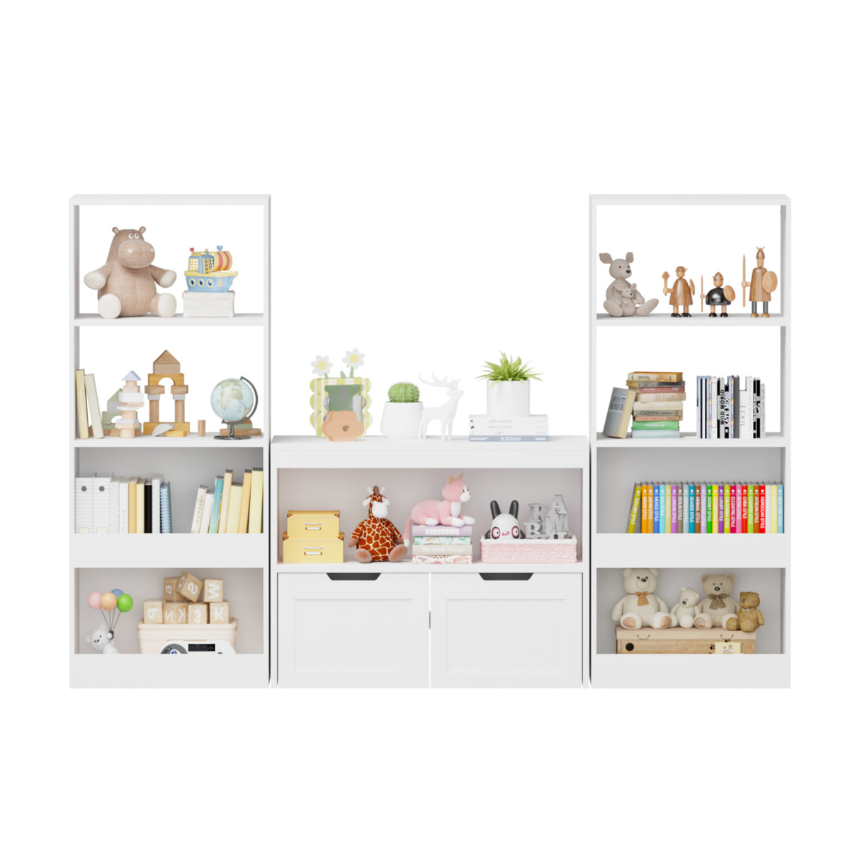 White Wooden Book an Toy Organizer | OROA Kids