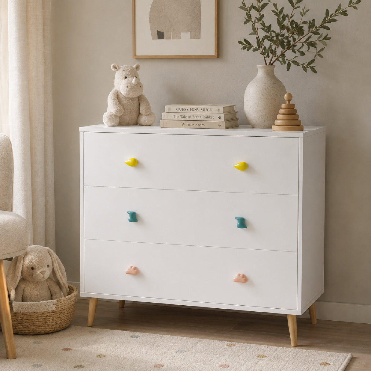 Solid Wood Kids 3 Drawer Dresser | OROA Kids
